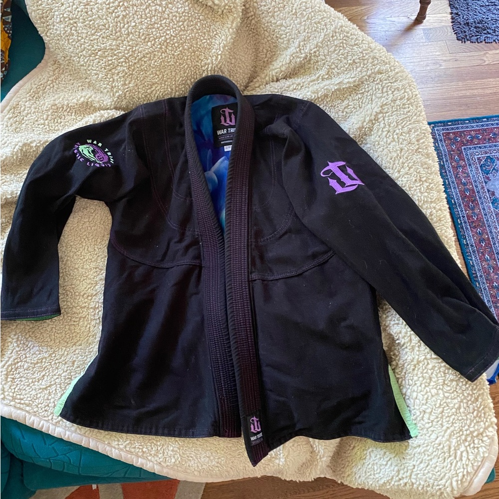 Black Martial Arts Gi with Purple Logo